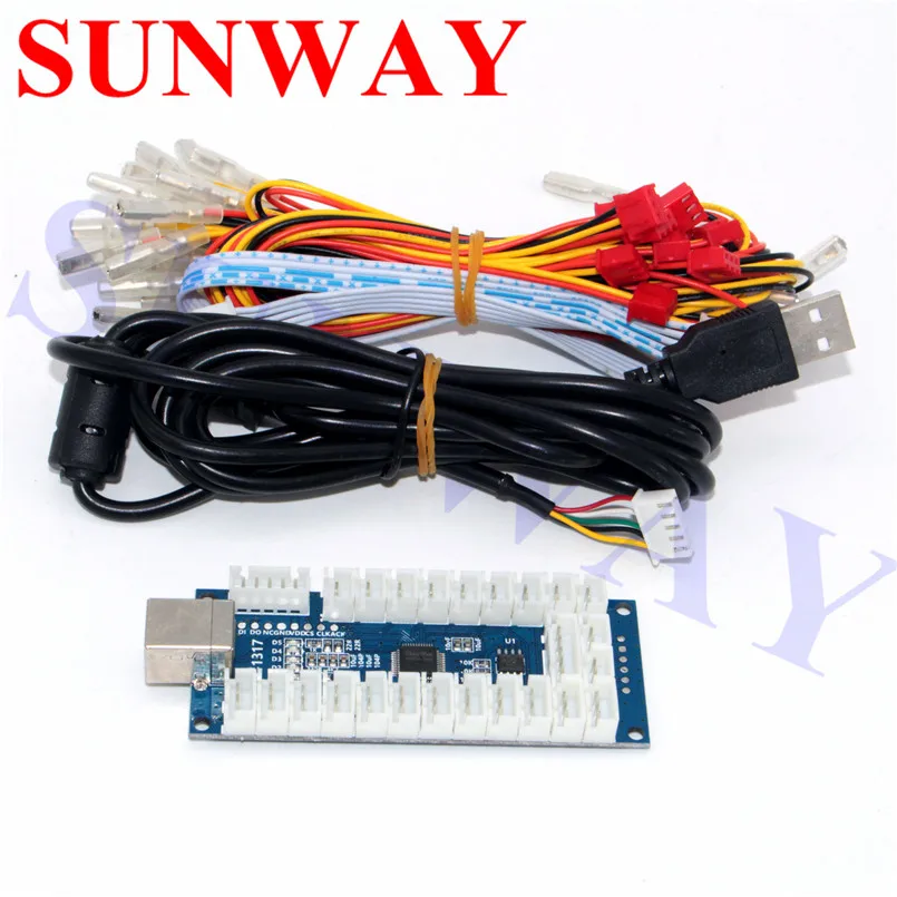 

Zero Delay Arcade USB Encoder PC To LED Joystick Arcade Rocker Circuit Board Control Panel For LED 5pin + Arcade Push Button DIY