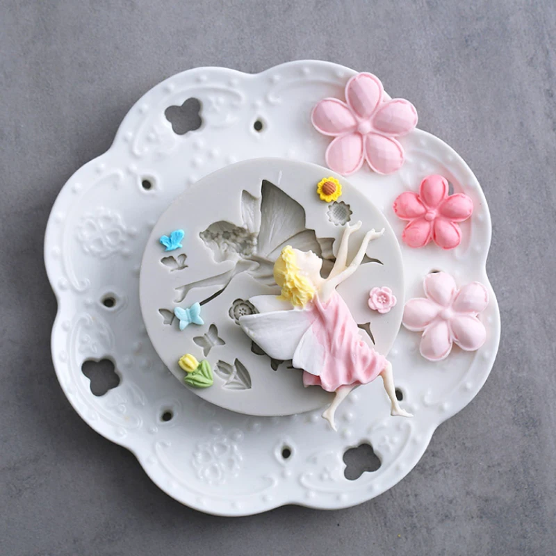flower-fairy-silicone-mold-fondant-mould-cake-decorating-tools-chocolate-gumpaste-mold-sugarcraft