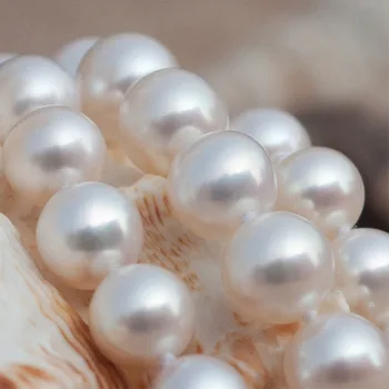 

Women Gift word 925 Sterling real The white circle 13-15mm super large natural light rare giant seedless freshwater pearl