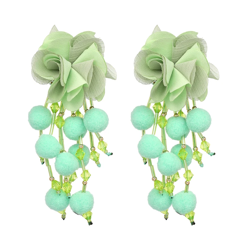Boho Макси летние ювелирные изделия длинные кисточки Висячие серьги цветок массивные Висячие серьги для женщин Bijoux