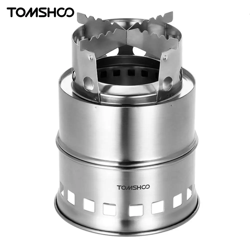 Portable Stainless Alcohol Steel Outdoor Camping Survival Wood Stove BBQ Oven