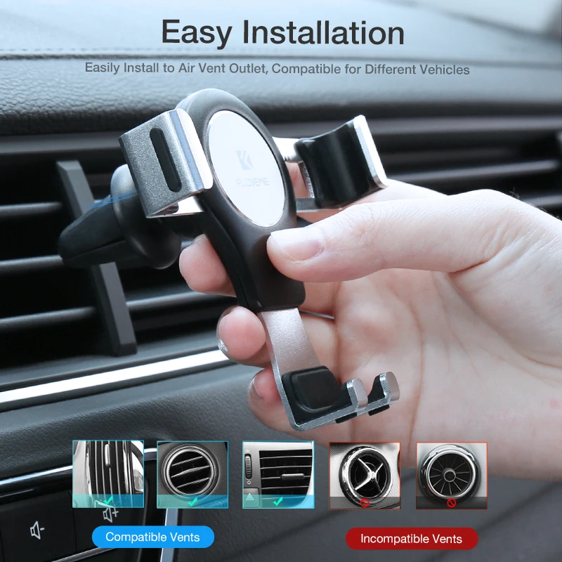 

For Phone Car Air Vent Clip Mount Mobile Phone Holder Cell Stand Support For IPhone Samsung Huawei Xiaomi Rotate Car Holder