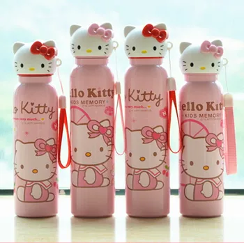 

Cartoon Creative Hello Kitty Insulation Cup Stainless Steel Children Large Insulated Bottle KT Cat Mug Thermos Water Tumbler