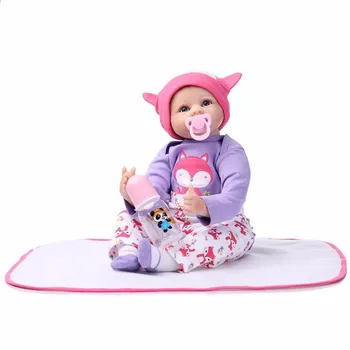 

22inch Silicone reborn baby doll toys for girl lifelike reborn babies play house toy birthday gift girl brinquedods bonecas