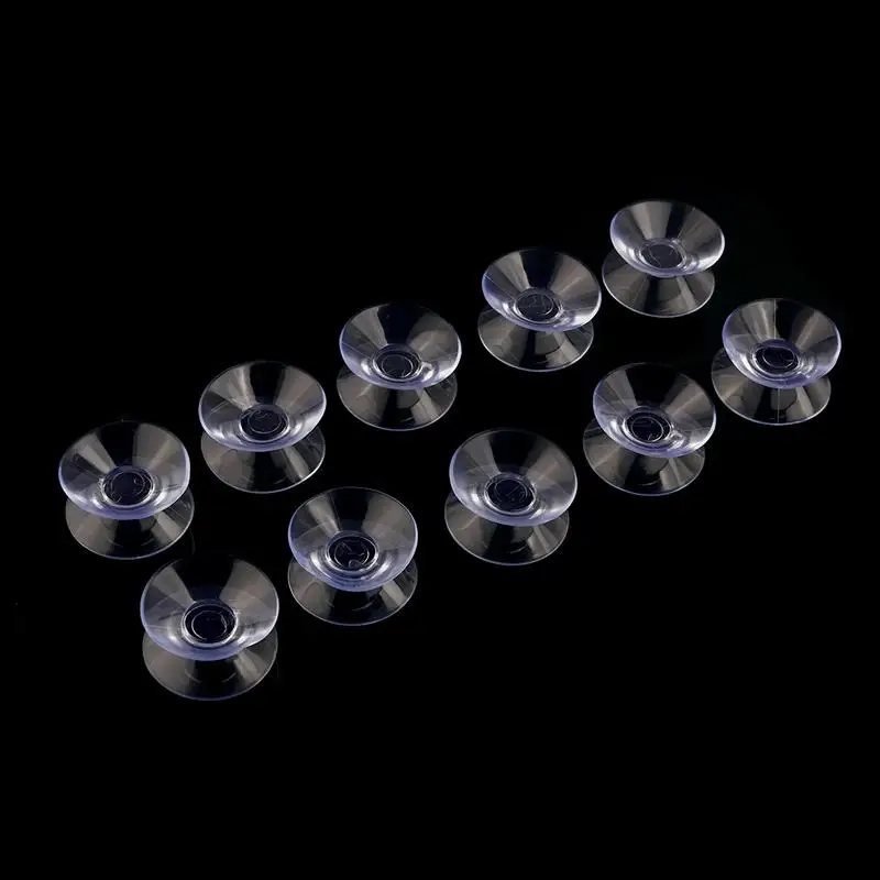 10pcs 30mm Double Sided Suction Cups Sucker Pads for Glass Plastic(Transparent