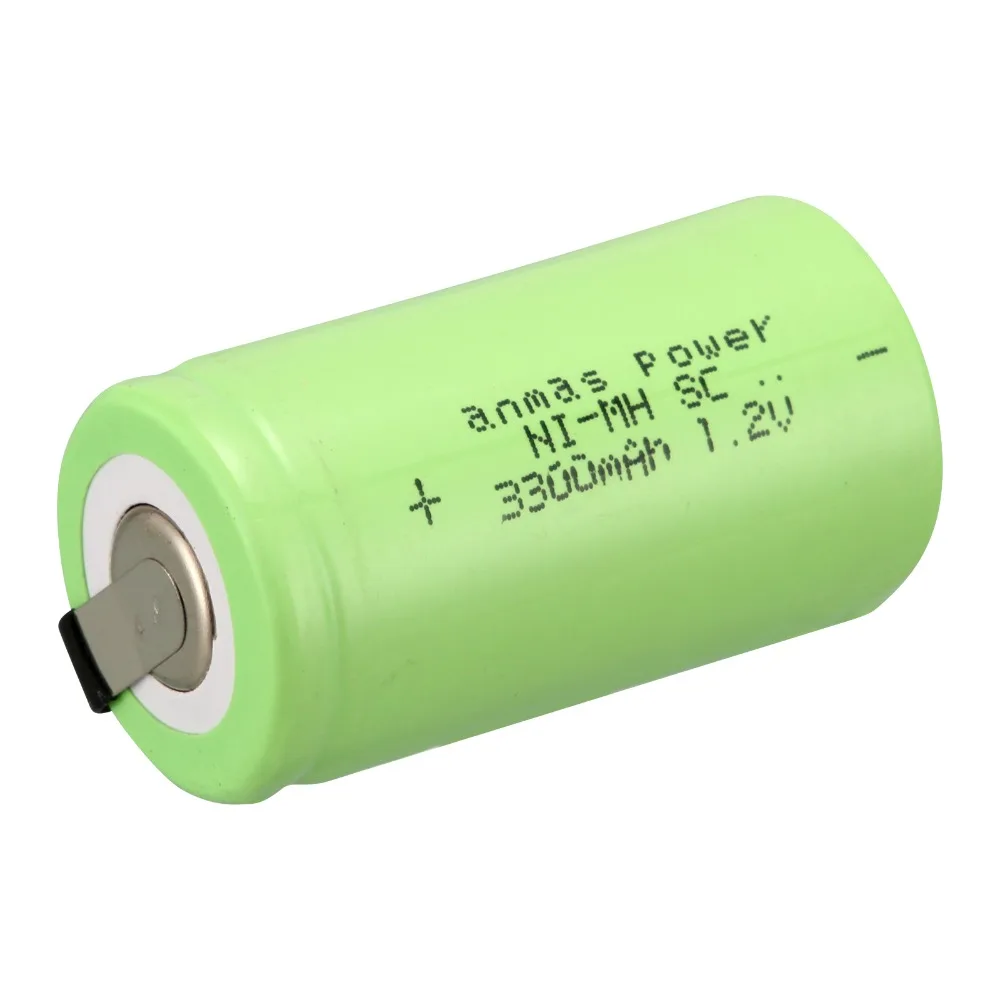 2 шт./лот Anmas Power NIMH 1 в аккумулятор 3300 мАч Ni MH Sub C SC аккумуляторные
