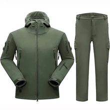 Sharkskin Softshell TAD Tactical Hunting Suits Men Windproof Outdoor Sport Camping Camouflage Sets Hunting Hiking Jacket+Pants a tacs au fg camouflage real tree camo tactical tad jacket outdoor hunting waterproof windproof men jacket for fishing hiking