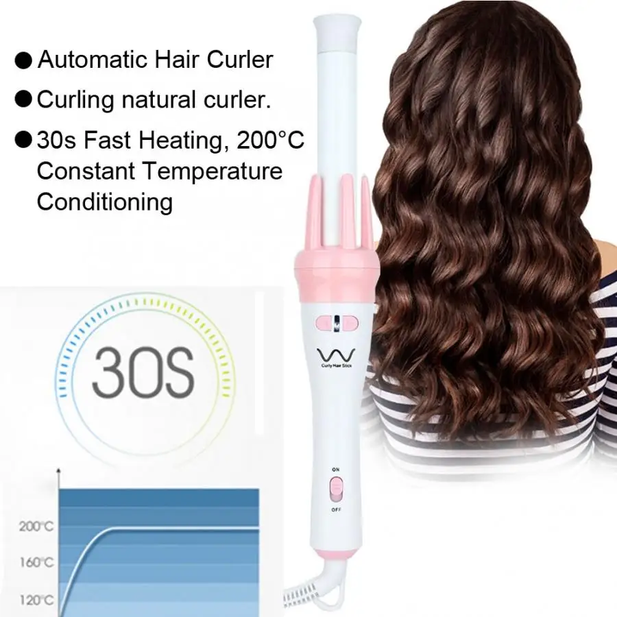 Curlers 220V Electric Hair Curler Automatic Rotating Curler Negative Ion Hair Roller Styling Tools CN Curling Hair Tools