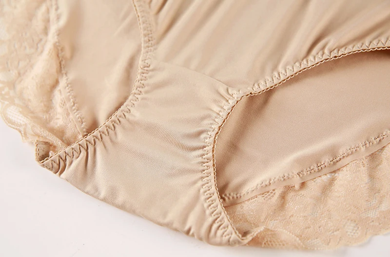 Sexy Lace Panties Women Plus Size Seamless Panties High Waist Underwear Women Cotton  Large Size Ice Silk Panties Brief  8