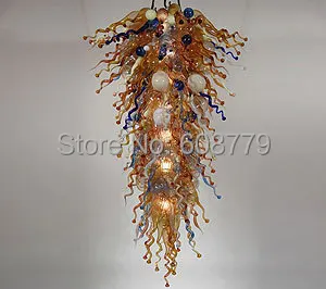 

Free Shipping Hotel Deco Murano Hand Blown Glass Big Chandelier