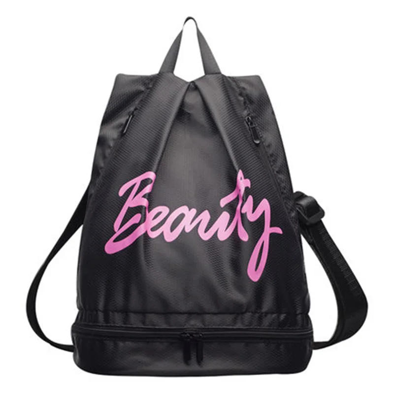 Камуфляжный рюкзак для плавания, пляжная сумка, сухая влажная сумка для летней обуви, сумка для хранения, женские водонепроницаемые Рюкзаки, новинка XA788WD - Цвет: Black