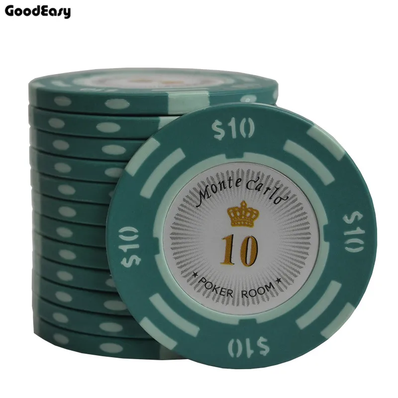 25 шт./лот профессиональные Техасские покерные фишки развлечения доллар монеты 14 г цвет липкие глиняные фишки валюты дешевые чипсы - Цвет: 10