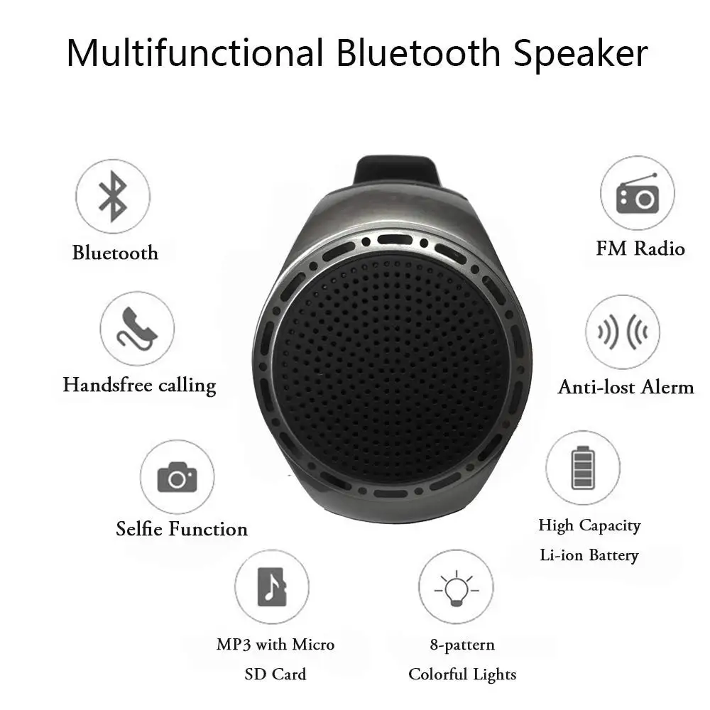 Bluetooth динамик часы портативные носимые Мини Спортивные Беспроводные Bluetooth стерео сабвуфер Смарт Компактный портативный мини динамик