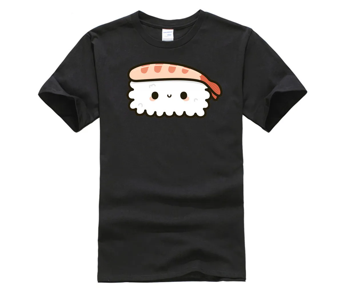 

Cute prawn sushi T-Shirt Casual Cotton mens t shirts fashion 2018 off white Broadcloth Three Quarter