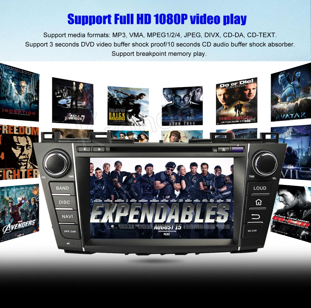 Perfect Krando 8" Android 8.0 car navigation multimedia system for Mazda 5 For Premacy 2009-2013 audio radio gps dvd player WIFI 3G DAB+ 5