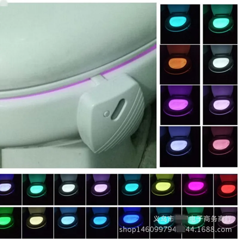 24-color Toilet Induction Light Hanging Toilet Seat Light Led Full-color Body Toilet Lid Cover Lights LED Night Light Nightlight 9