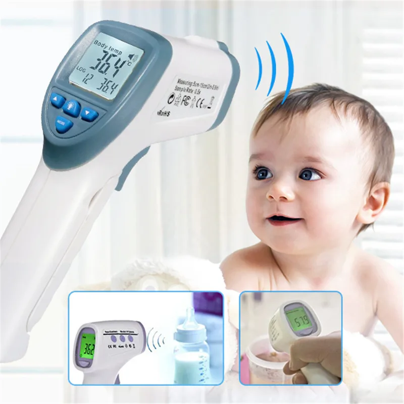 Инфракрасный детский цифровой ЖК-термометр бесконтактный ручной температуры поверхности тела