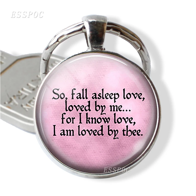 Брелок с цитатой rotor Browning брелок надписью So Fall Sleeping Love By Me ювелирное изделие из