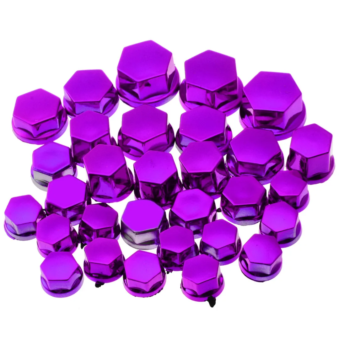 For Yamaha Kawasaki Honda Harley 30pcs/Set Universal Motorcycle Screw Nut Bolt Cap Cover Accessories Mayitr