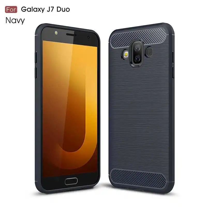 Модный противоударный мягкий силиконовый чехол Mokoemi 5," для samsung Galaxy J7 Duo, чехол для samsung Galaxy J7 Duo, чехол для телефона - Цвет: Navy Blue