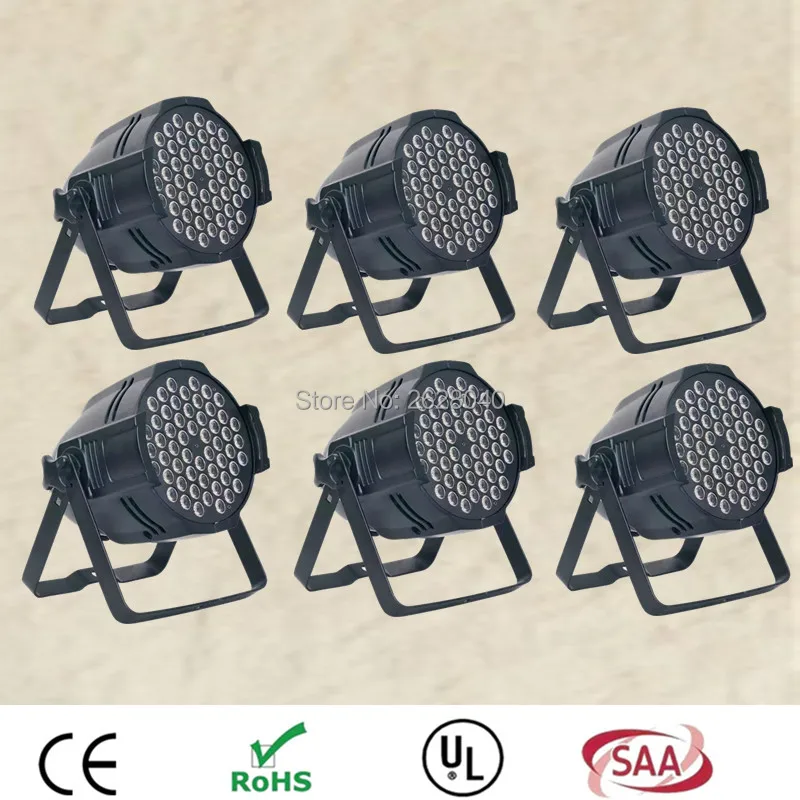 

(6 pieces/lot)54x3W 3in1 Par DMX 512 Control led par 54 dj stage lighting LED lamp for disco party