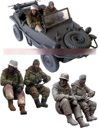 

1/35 Resin Figure Car Crew 2pcs/set (no include car) Model Kits