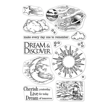 

Starry sky Transparent Clear Silicone Stamp/Seal for DIY scrapbooking/photo album Decorative clear stamp