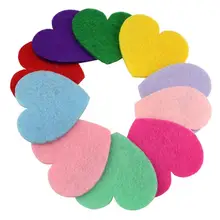 200 шт в форме сердца Красочные войлочные тканевые подкладки нашивки из фетра колодки ткань цветок аксессуары ручные аппликации материалы