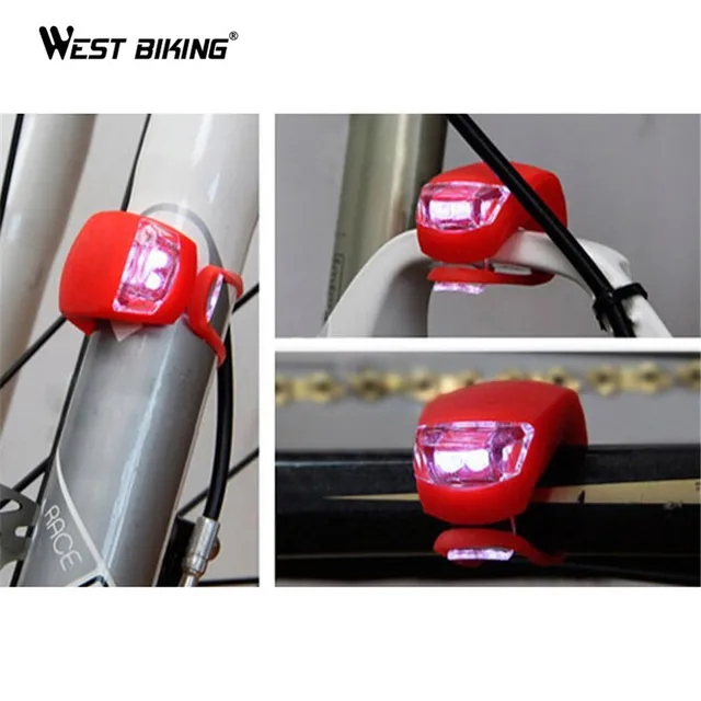 Cheap WEST BIKING 2pcs Bicycle Night Riding Light Bike Warning Handlebar Lights Bicicleta Led Seatpost Velo Cycling MTB Bicycle Light