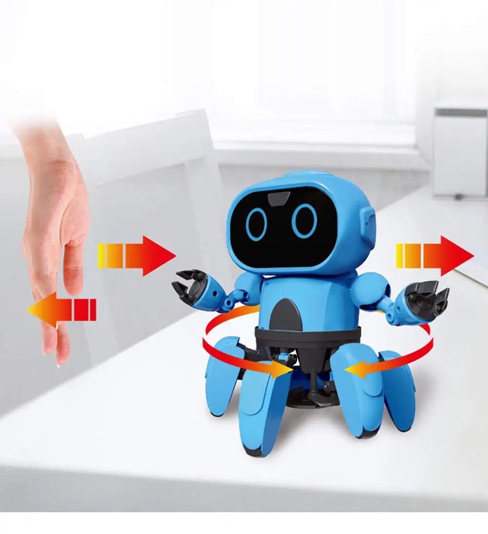 Интеллектуальный индукционный робот DIY Собранный Электрический следящий робот с датчиком жестов Предотвращение препятствий детские