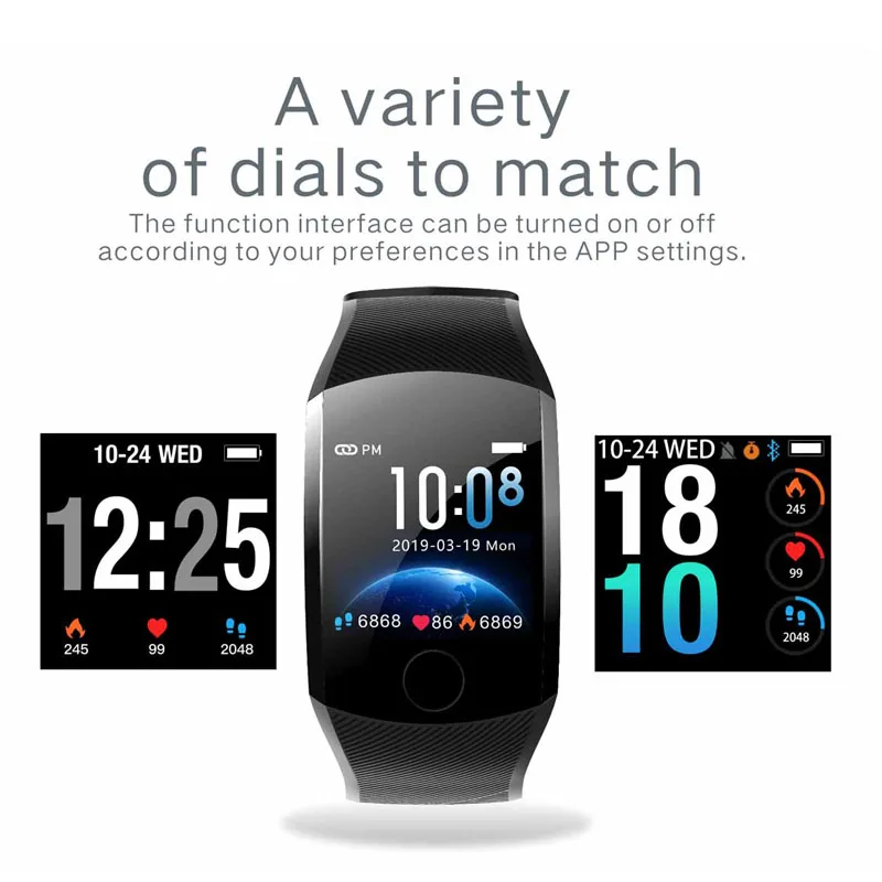 Q11 Смарт часы Водонепроницаемый Фитнес-браслет большой сенсорный экран сообщение напоминание сердце RateTime трекер активности браслет