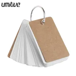 Umitive крафт-скоросшиватель для бумаг кольцо легко флип флэш-карты кабинет блокноты для записей DIY канцелярские заметки листы
