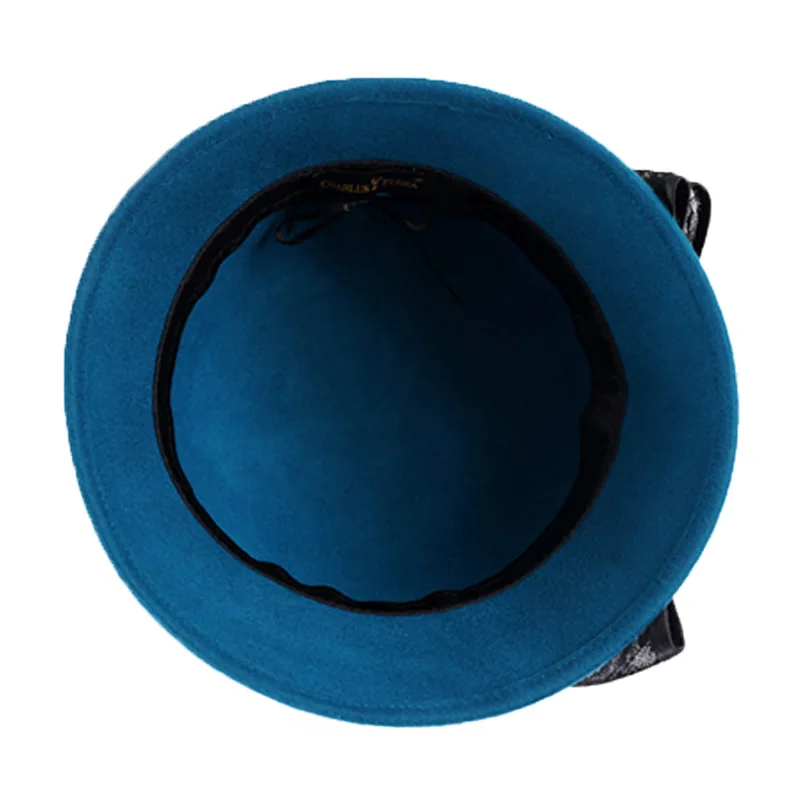 FS фетровая шляпа-Клош, зимняя фетровая шляпа для женщин, шерсть, фетровые элегантные шапки с широкими полями, классический стиль, Fieltro Mujer