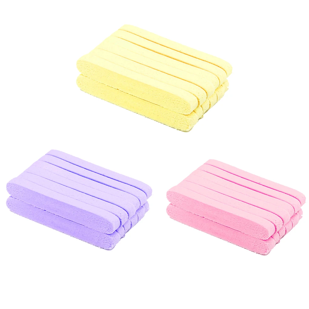 Топ 12 шт./компл. компрессионная для лица моющая Чистка ПВА спонж на ножке мягкий коврик для чистки кистей для лица желтый фиолетовый розовый