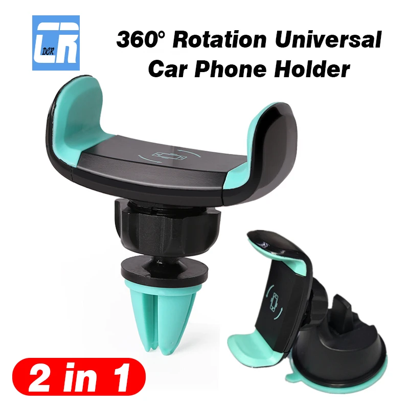 

2 in 1 360 Rotation Universal Car Phone Holder for iPhone X XR XS Max Air Vent Mount Holder Phone Stand for Huawei Xiaomi Holder