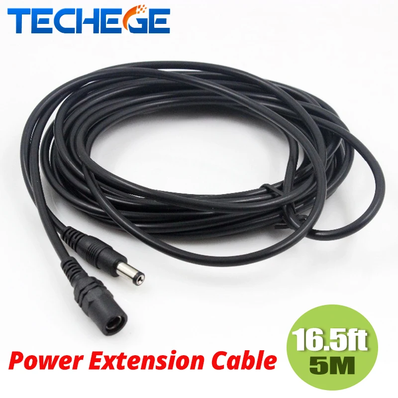DC12V Power Extension Cable 2.1*5.5mm Connector Male To Female For CCTV