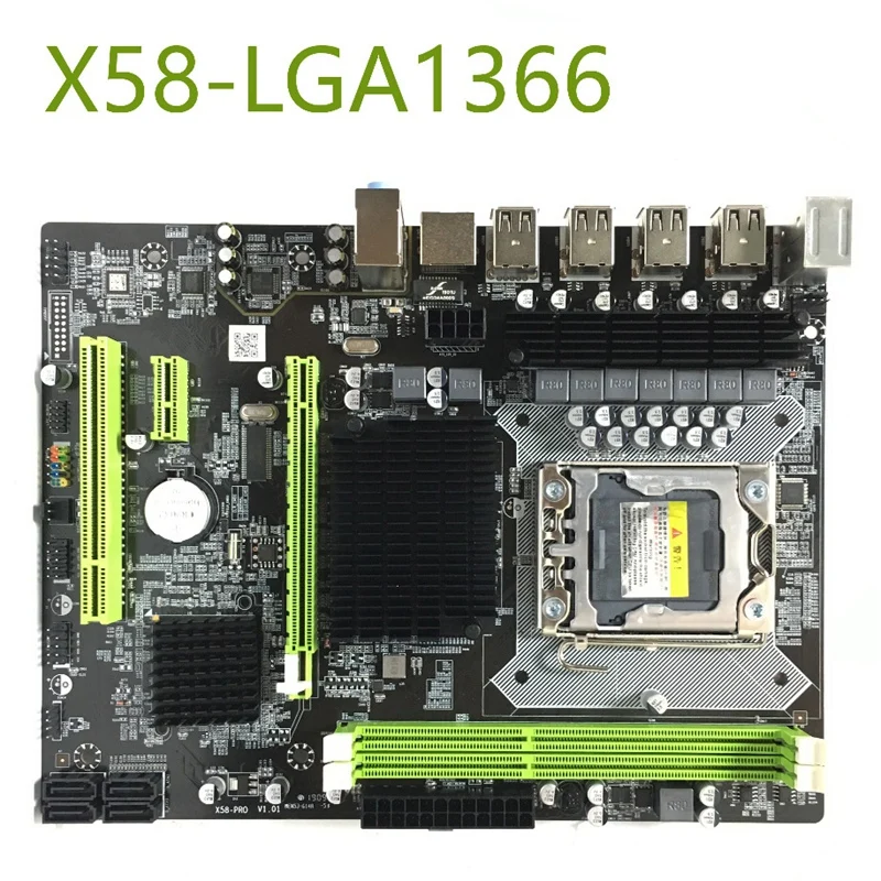 Goede X58 Moederbord Lga 1366 Ddr3 Ecc Reg Geheugen Ondersteuning Voor Xeon X5550 X5675 X5680 X5690 E5520 E5540 Server