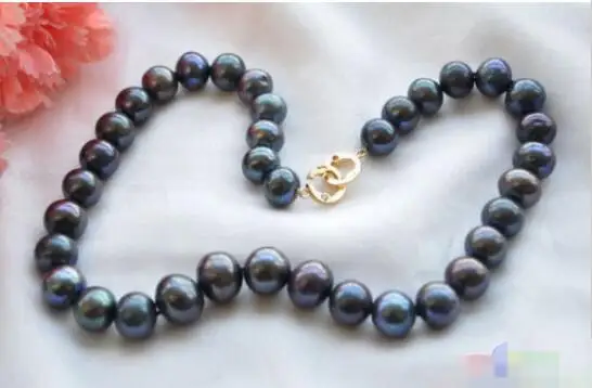 

Hot sale new Style >>>>> HUGE 17" 15mm ROUND BLACK FRESHWATER PEARL NECKLACE