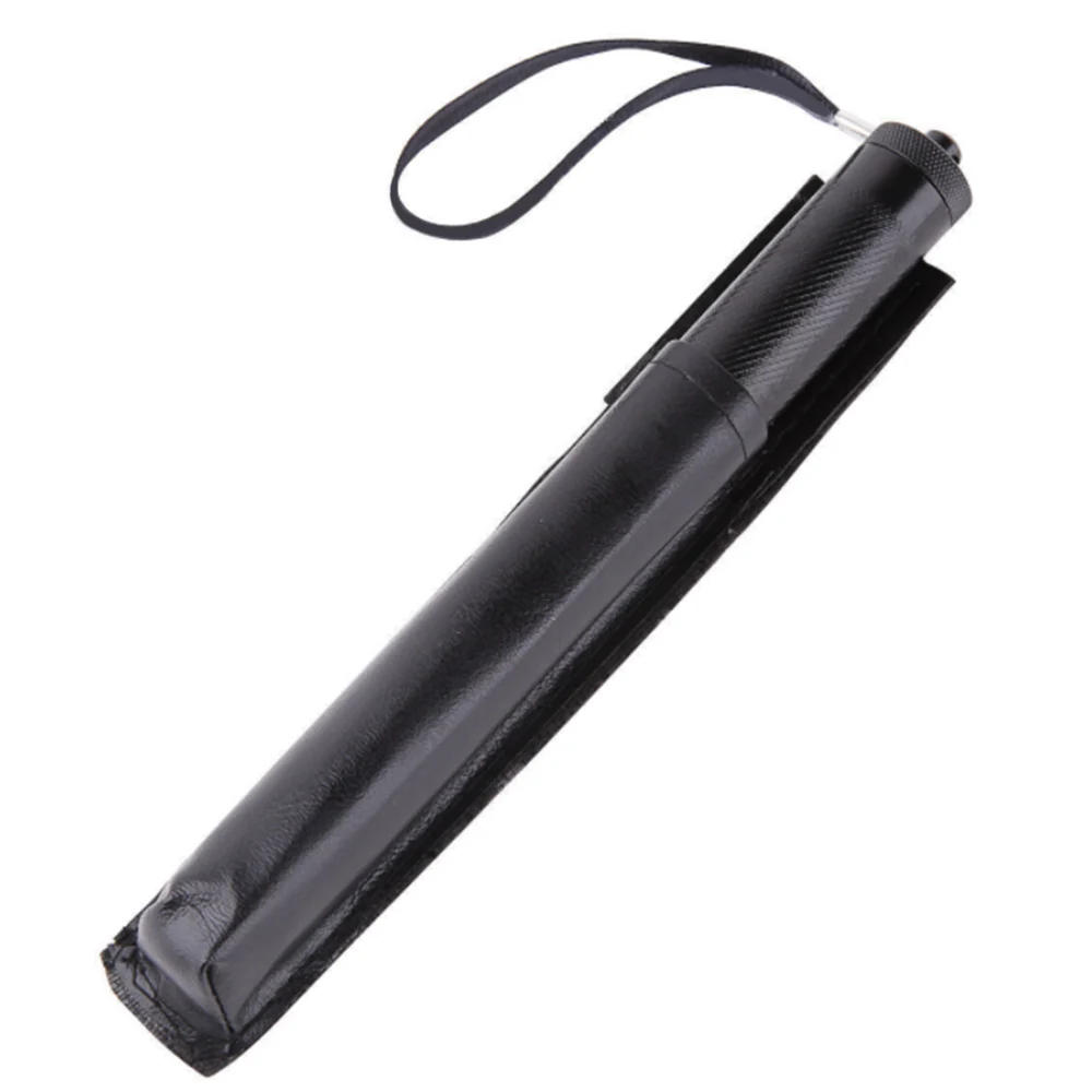 

50CM Three Sections Telescopic Sticks with PU Leather Portable Retractable Outdoor Whip Folding Walking Sticks