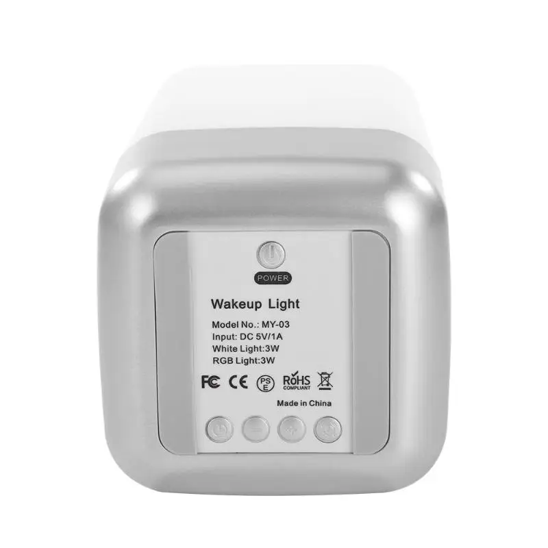 USB сенсорный будильник Wake Up Light природа Sunrise моделирование ночник