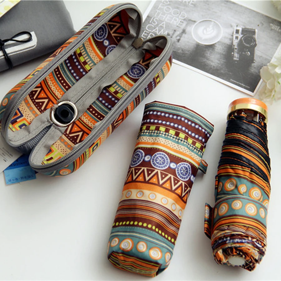 

Japanese Box Sun Umbrella Mini Portable Pocket High Quality Folding Umbrella Shade Windproof Regenschirm Rain Umbrellas 50D0140