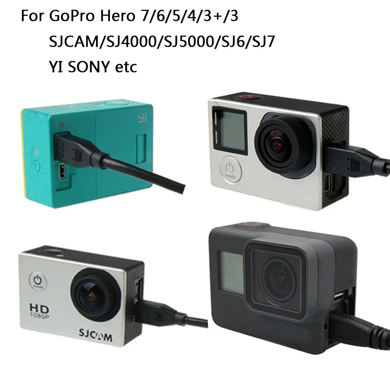 Кабель HDMI видео кабели Позолоченные 1080P 3D кабель для HD GoPro Hero 7/6/5/4/3+ SJCAM SJ4000 YI SONY экшн-камеры Go Pro Камера аксессуары