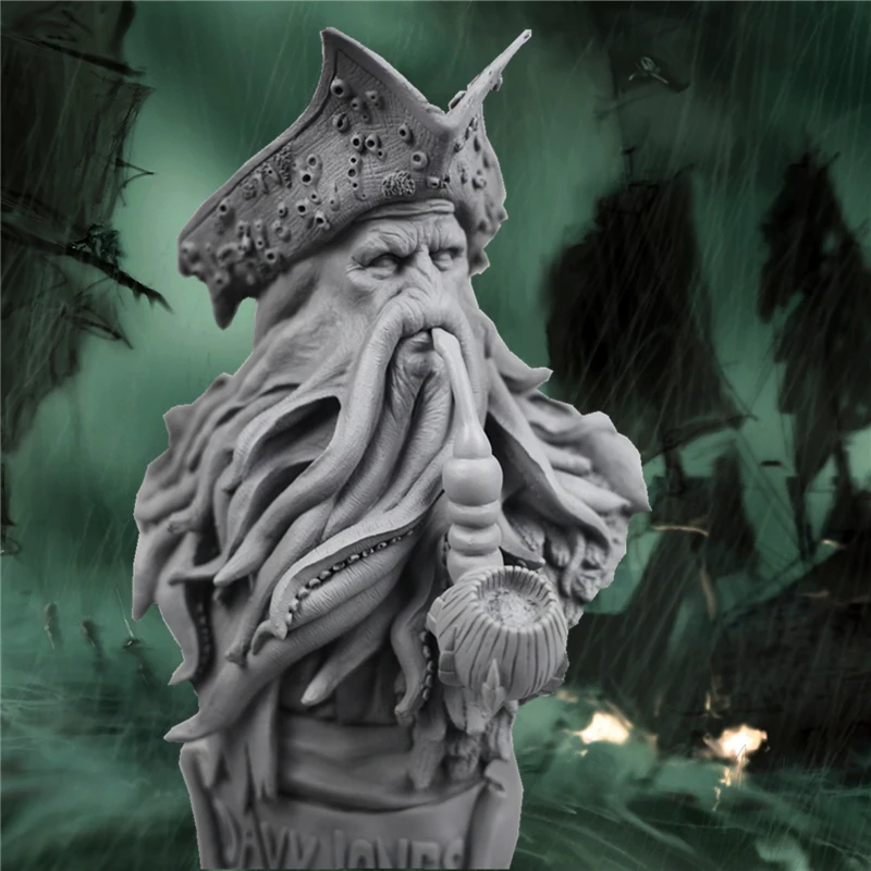 Buy Resin Pirates of the Caribbean Captain Dave Jones octopus statue bust