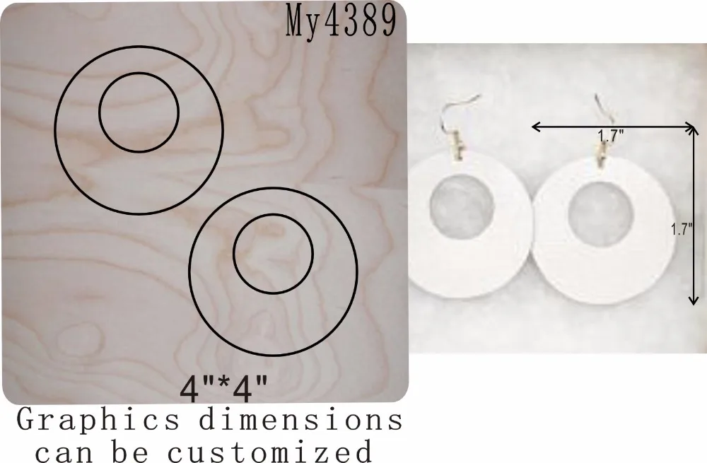 

Circular hollow Earrings-2 die cutting & Wooden dies fit --// Scrabooking