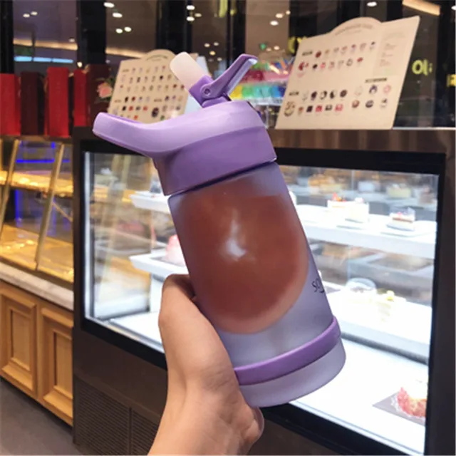 500ml My Cute Water Bottle Leakproof Material For Sports Drink Top Quality Tour hiking Portable Climbing Camp Bottles Summer purple