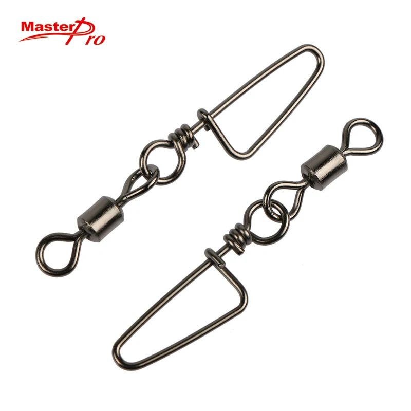 30pcs High Quality Rolling Swivel with Coastlock Snap For Game Fishing 3/0 4/0 6/0 Fishing