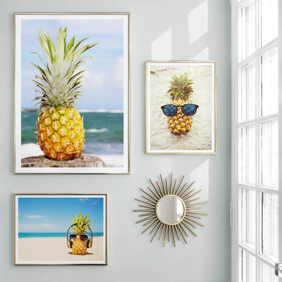 funky pineapple quote a4 picture Print poster  gift UNFRAMED