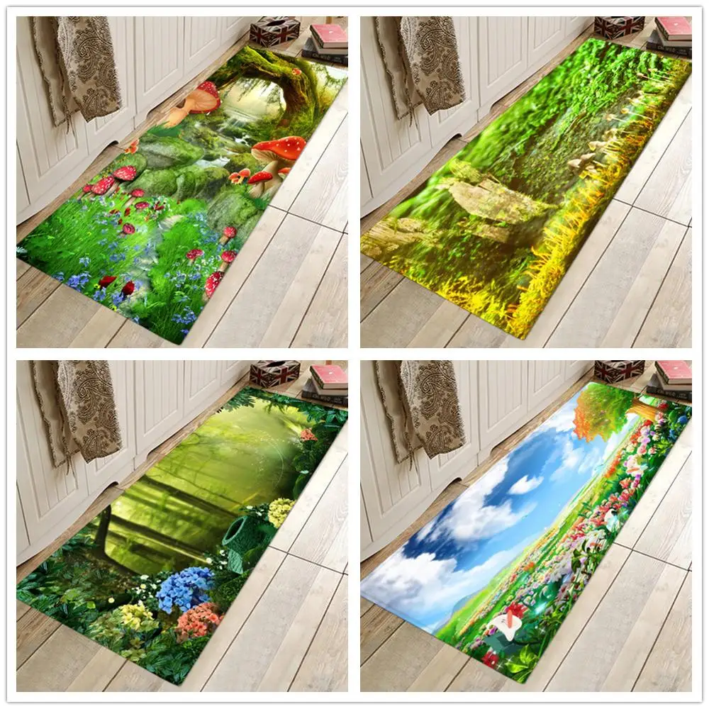 Креативный коврик в европейском стиле, 3D принт, коврики для прихожей для гостиной, спальни, небольшой коврик у двери, противоскользящие кухонные впитывающие водяное сиденье