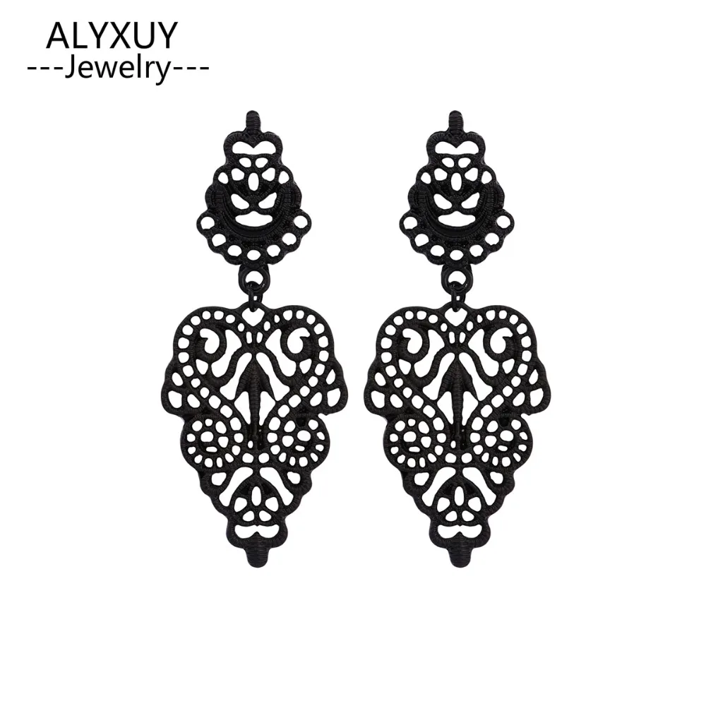 

New Alloy Golden Long Bohemian Pierced drop dangle Earrings mix color for women girl (not include box) E2404