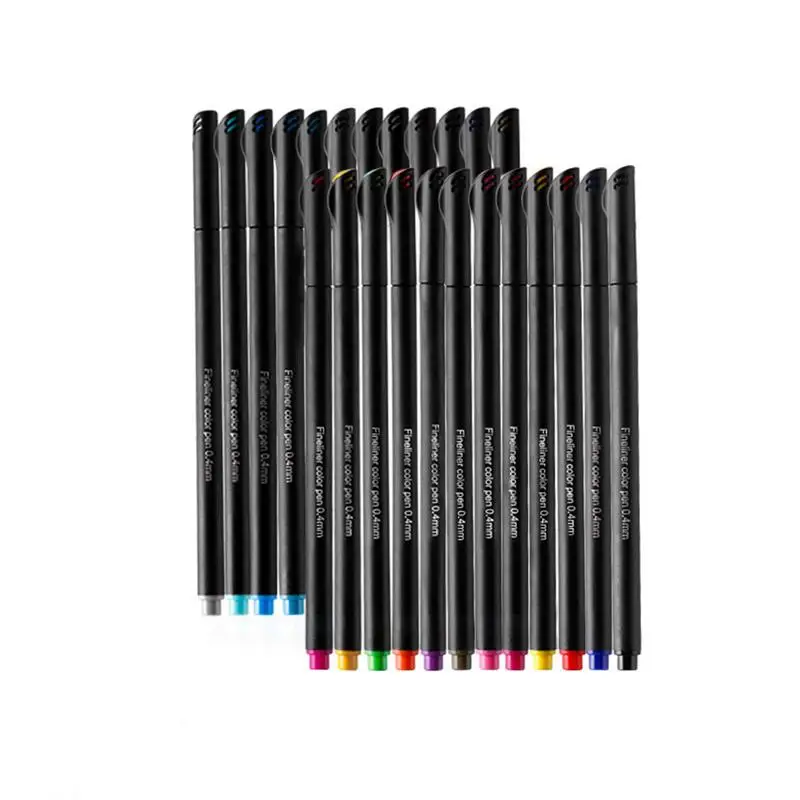 

24-color Very Fine Color Line Drawing Pen Drawing Fine Point Fine Line Marker Pen Metal Coated Fine Tilt Coloring Illustrations